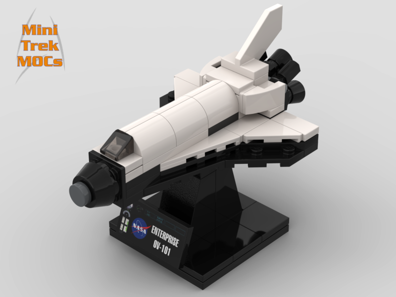 Enterprise OV-101 NASA Space Shuttle Orbiter MiniTrekMOCs Model - Star Trek Lego Instructions Available