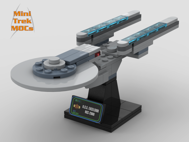 USS Excelsior MiniTrekMOCs Model - Star Trek Lego Instructions Available

Made for LEGO Bricks Bluebrixx Mega Blocks