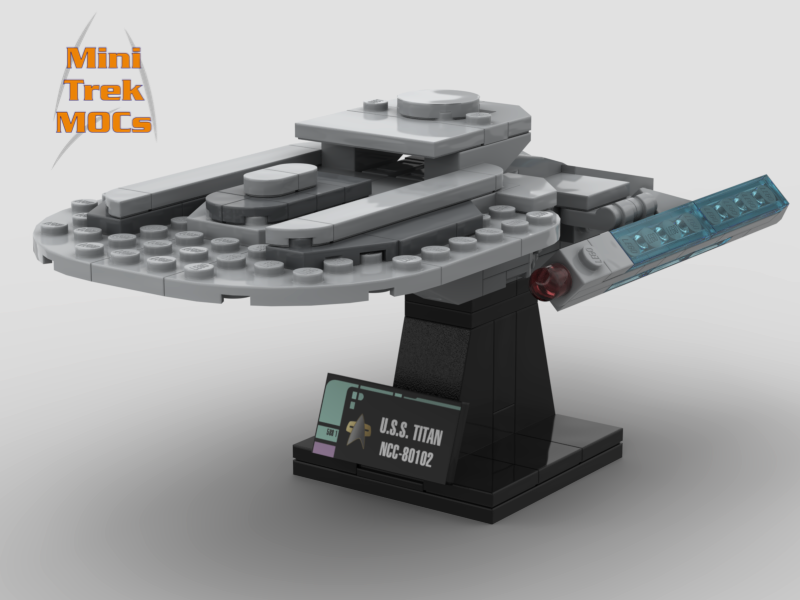 USS Titan Luna Class from Star Trek Lower Decks MiniTrekMOCs Model - Star Trek Lego Instructions Available

Made for LEGO Bricks Bluebrixx Mega Blocks