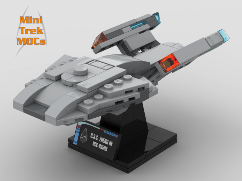 USS Zheng He Inquiry Class from Star Trek Picard MiniTrekMOCs Model - Star Trek Lego Instructions Available

Made for LEGO Bricks Bluebrixx Mega Blocks