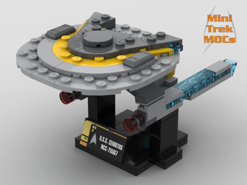 USS Cerritos California Class from Star Trek Lower Decks MiniTrekMOCs Model - Star Trek Lego Instructions Available