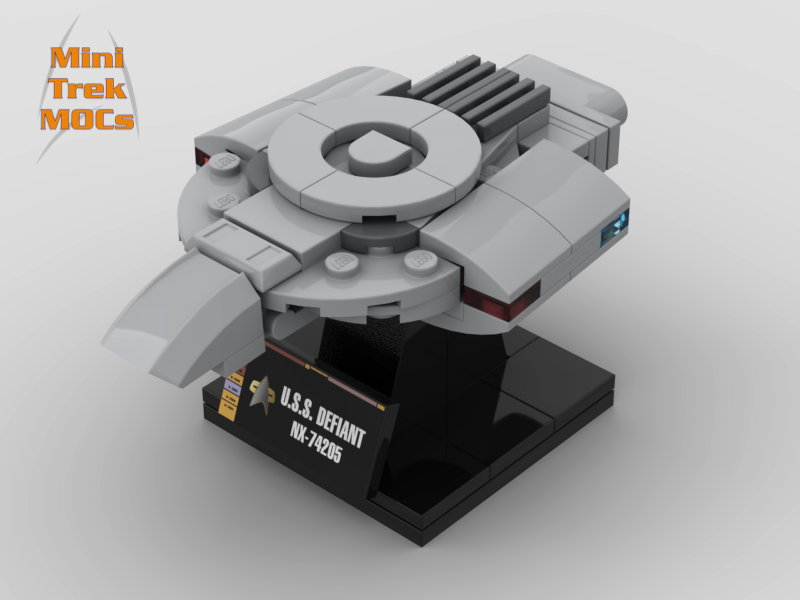 DS9 Deep Space Nine USS Defiant MiniTrekMOCs Model - Star Trek Lego Instructions Available