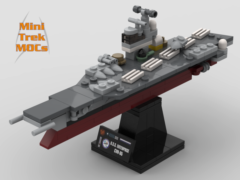 USS Enterprise CVN-65 Aircraft Carrier MiniTrekMOCs Model - Star Trek Lego Instructions Available

Made for LEGO Bricks Bluebrixx Mega Blocks
