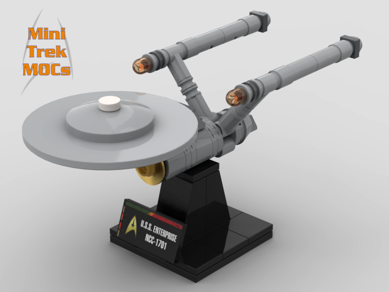 USS Enterprise NCC-1701 MiniTrekMOCs Model - Star Trek Lego Instructions Available