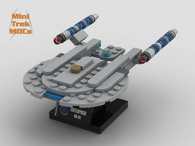 Enterprise NX-01 MiniTrekMOCs Model - Star Trek Lego Instructions Available