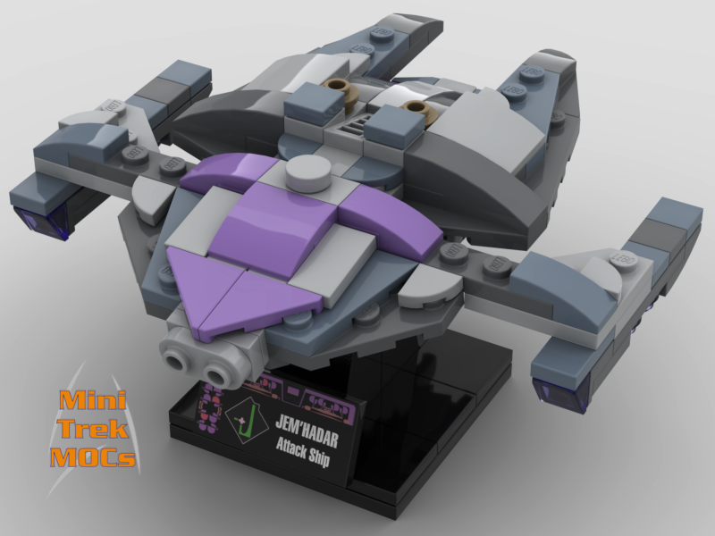 Jem'Hadar Attack Ship Fighter Dominion MiniTrekMOCs Model - Star Trek Lego Instructions Available

Made for LEGO Bricks Bluebrixx Mega Blocks