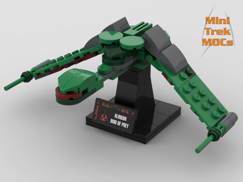 Klingon Bird of Prey MiniTrekMOCs Model - Star Trek Lego Instructions Available