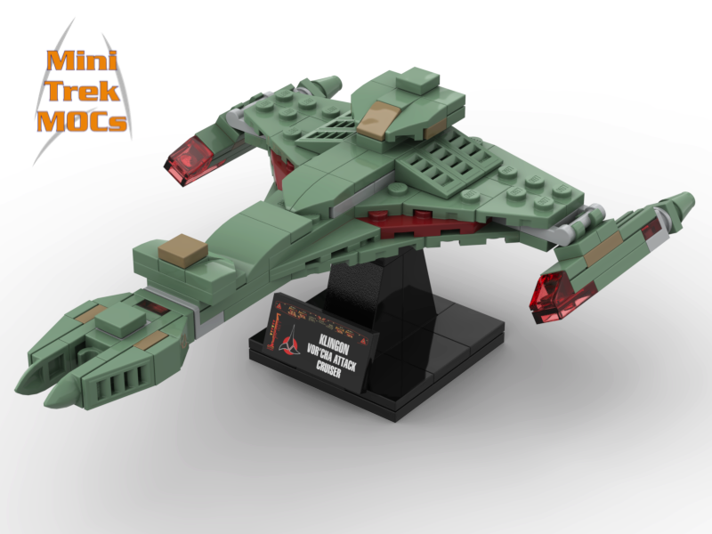 Klingon Vor'cha Attack Cruiser MiniTrekMOCs Model - Star Trek Lego Instructions Available