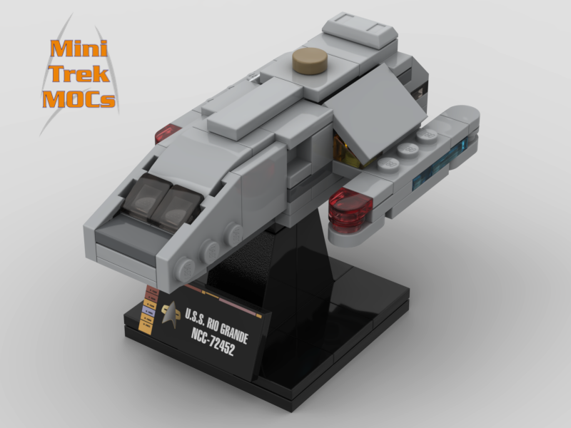 DS9 Deep Space Nine USS Rio Grande Runabout MiniTrekMOCs Model - Star Trek Lego Instructions Available