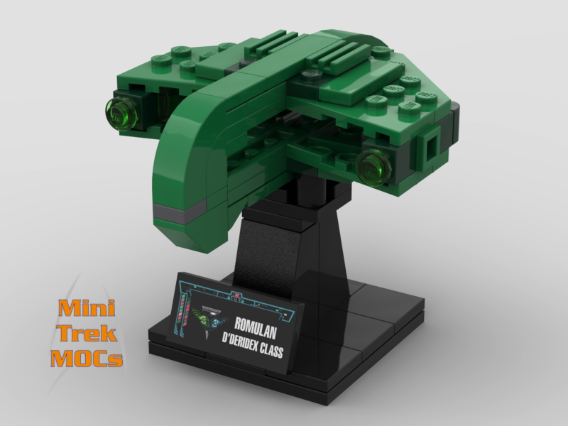 Romulan Warbird D'deridex MiniTrekMOCs Model - Star Trek Lego Instructions Available