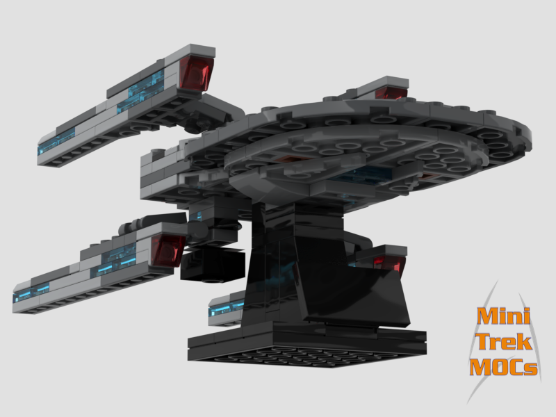 USS Stargazer Sagan Class from Star Trek Picard MiniTrekMOCs Model - Star Trek Lego Instructions Available