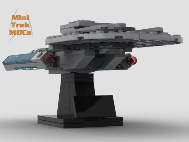 USS Titan Luna Class from Star Trek Lower Decks MiniTrekMOCs Model - Star Trek Lego Instructions Available