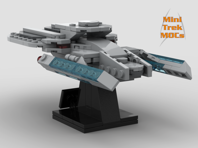 USS Titan Luna Class from Star Trek Lower Decks MiniTrekMOCs Model - Star Trek Lego Instructions Available