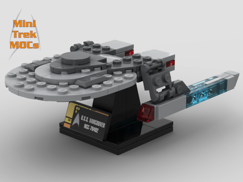 USS Vancouver Parliament Class from Star Trek Lower Decks MiniTrekMOCs Model - Star Trek Lego Instructions Available